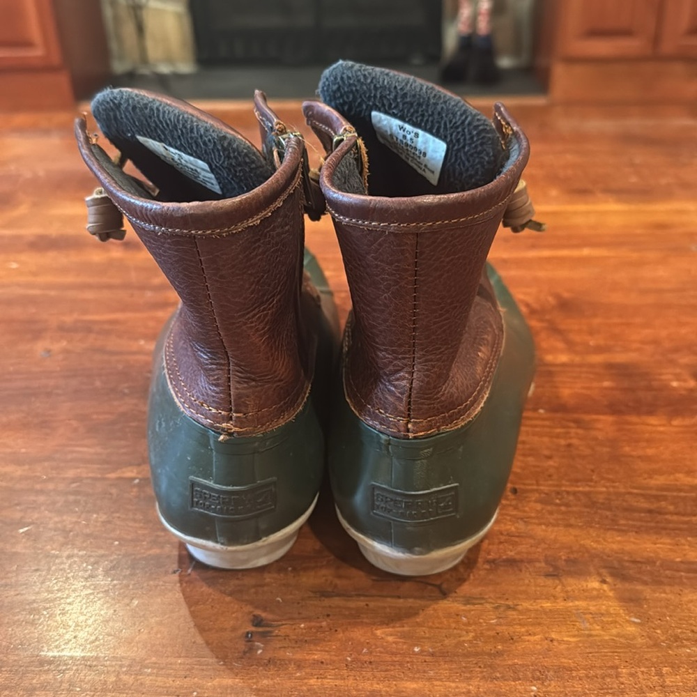 Sperry Top Sider Duck Boots Womens 8.5 Brown/Green - Picture 2 of 6